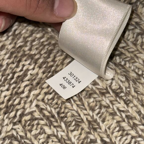 Y2K Old Navy Cardigan Sweater Womens XL Brown Beige Knitted Pockets Button Front - Picture 7 of 11